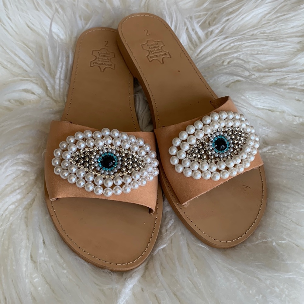 🌟EMBELLISHED EVIL EYE SLIDES🌟